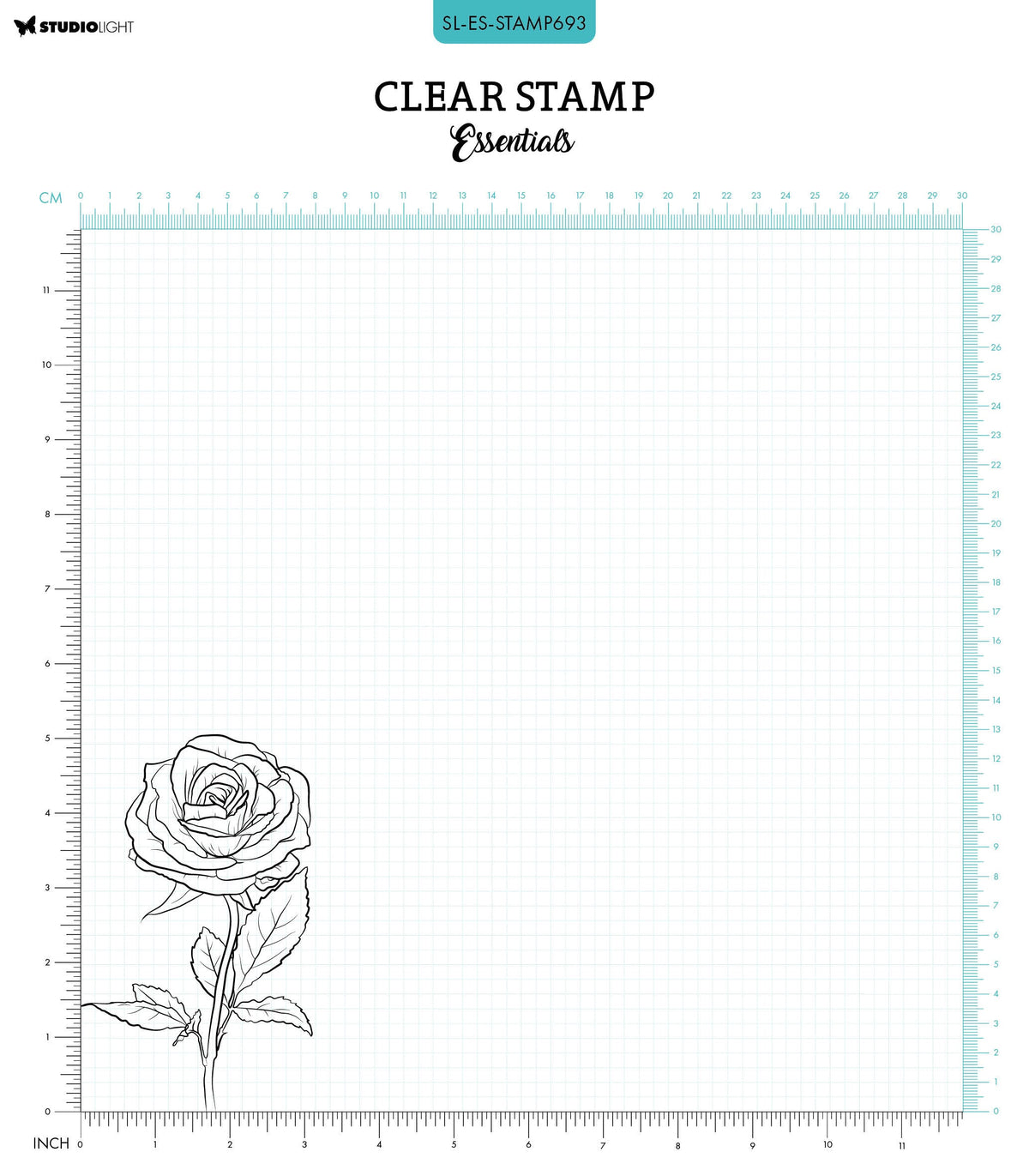SL Tampon transparent Rose simple Essentials 1 pièce