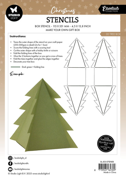 SL Stencil 3D Tree Box Essentials 1 Piece