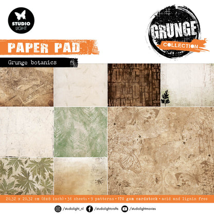 Bloc de papier SL Grunge Botanics Collection Grunge 36 feuilles
