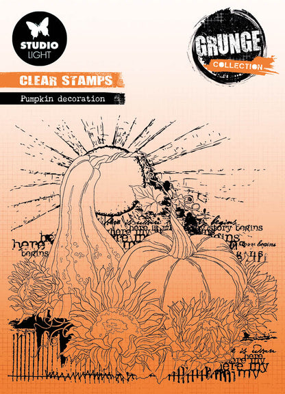 SL Tampon transparent Collection Citrouilles Grunge 122x122x3mm 1 PC nr.454