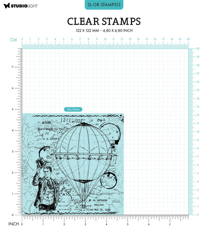 SL Clear Stamps La Collection Montgolfière Grunge 122x122x3mm 1 pièce n°513