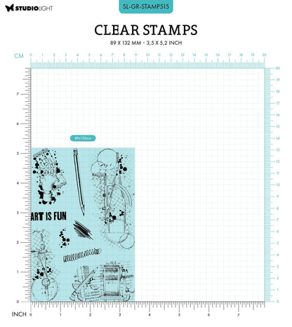 SL Clear Stamps Creative Inventions Collection Grunge 89x132x3mm 9 pièces n°515