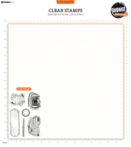 SL Clear Stamp Grunge Camera Grunge Collection 6 PC