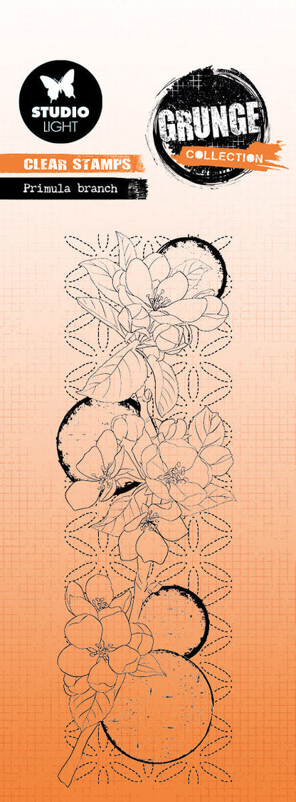 SL Clear Stamp Branche de primevère Collection Grunge 45,5x140x3mm 1 pièce n°393
