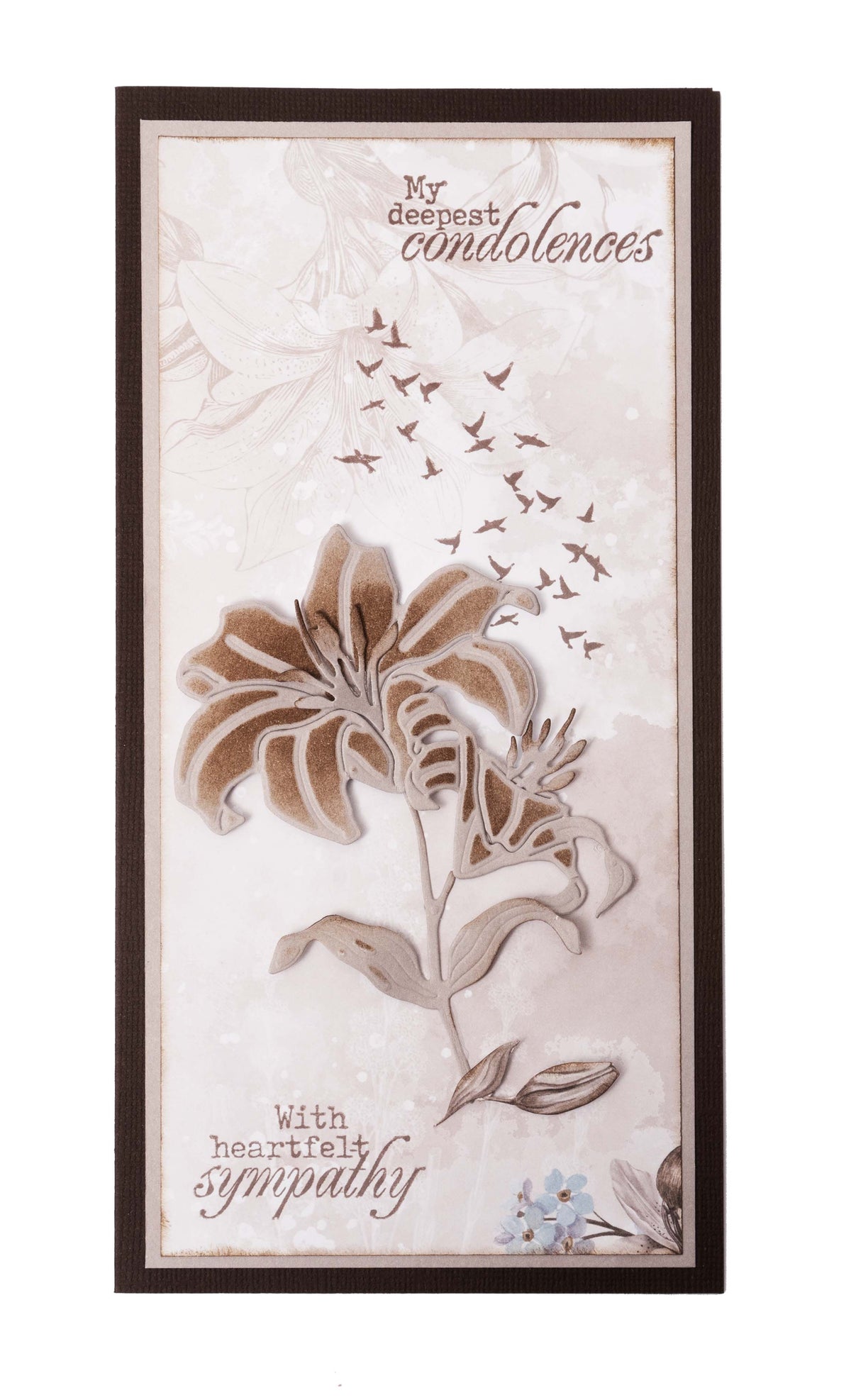Matrices de découpe SL Fleurs de sympathie En souvenir affectueux 93x139x1mm 8 pièces réf. 740