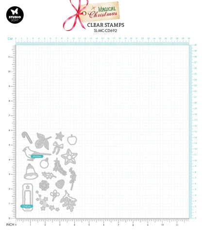 Matrice de découpe SL Embellissements de Noël Noël magique 95x138x1mm 19 pièces réf.692