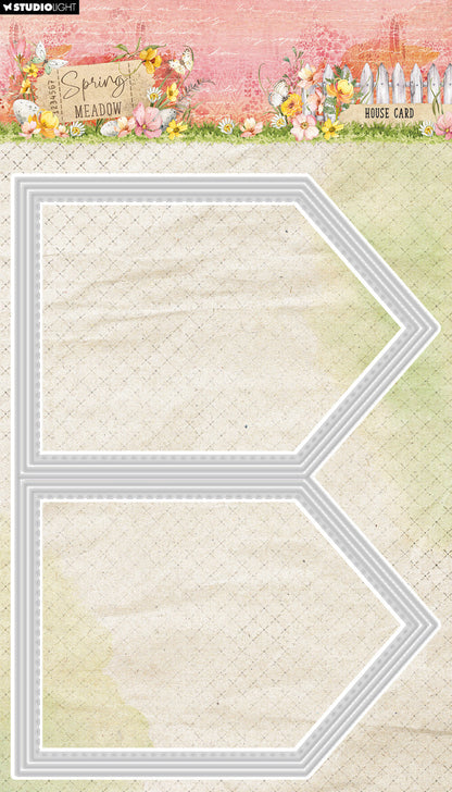 Matrices de découpe SL - Carte Maison "Prairie printanière" - 5 pièces