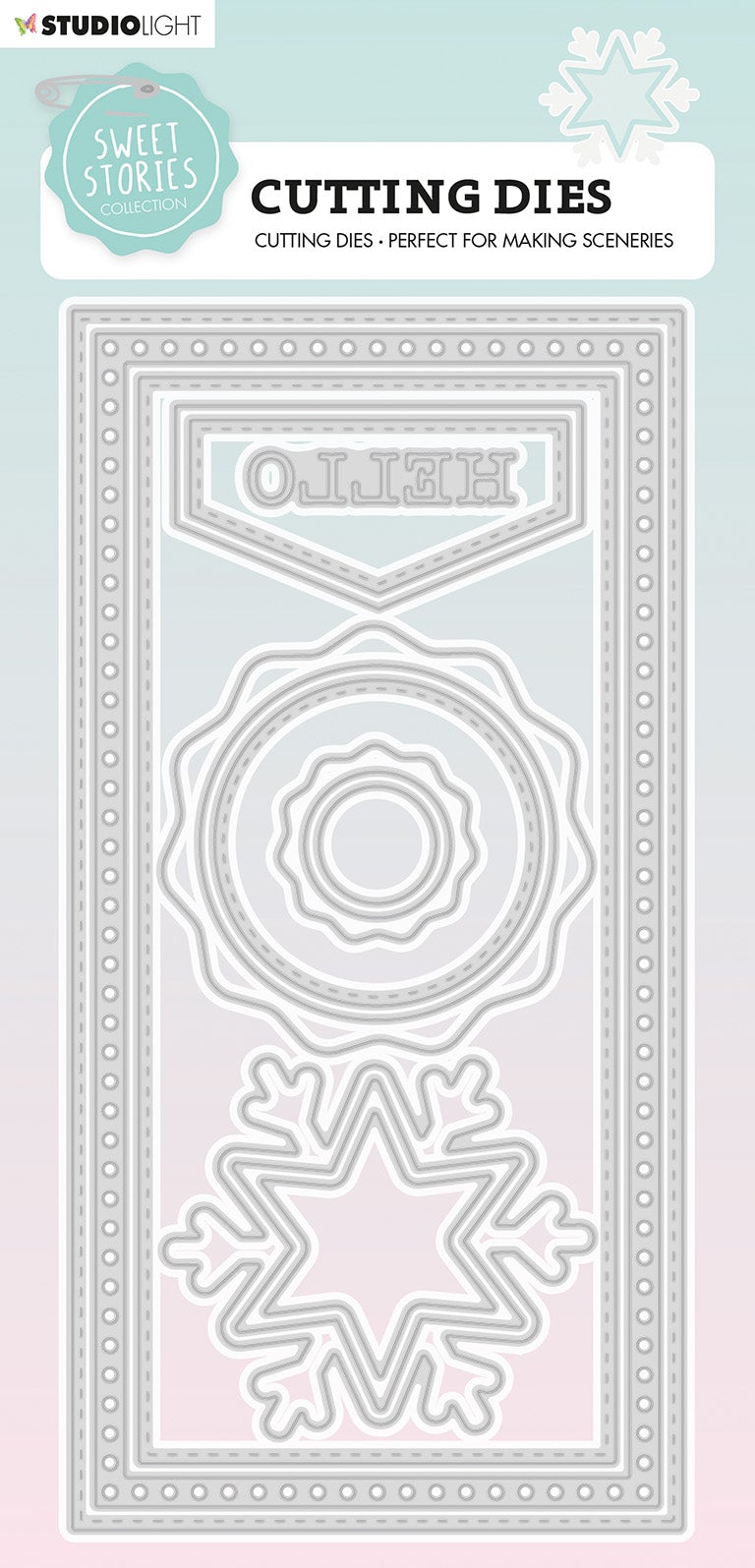 Matrice de découpe SS Slimline Hello Winter Sweet Stories 130x270x1mm 1 pièce n°153