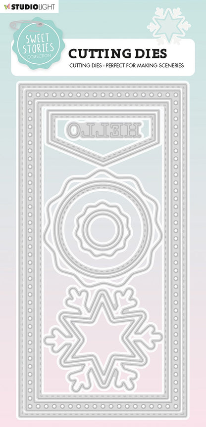 Matrice de découpe SS Slimline Hello Winter Sweet Stories 130x270x1mm 1 pièce n°153