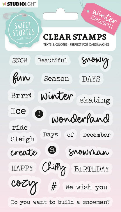 SS Tampon transparent Citations Petite saison d'hiver Douces histoires 105x148x3mm 1 PC n°163