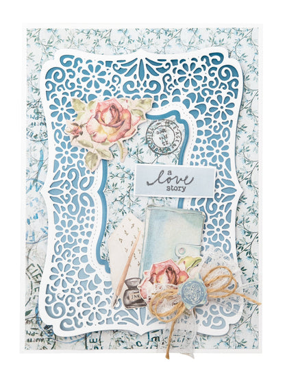 SL Tampons transparents Éléments Journaux Vintage 17 pièces