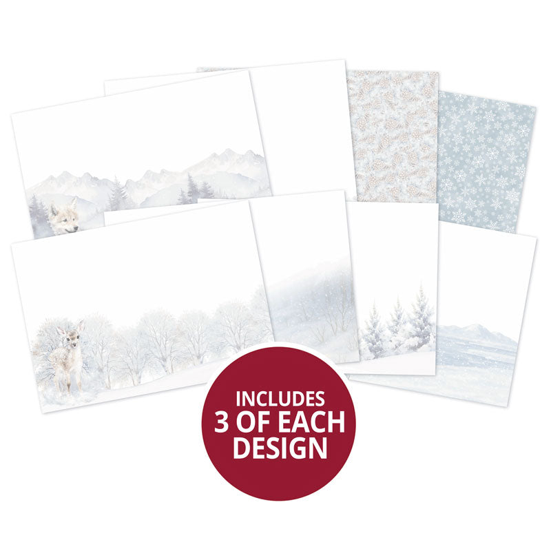 Inserts de cartes de luxe Adorable Neige