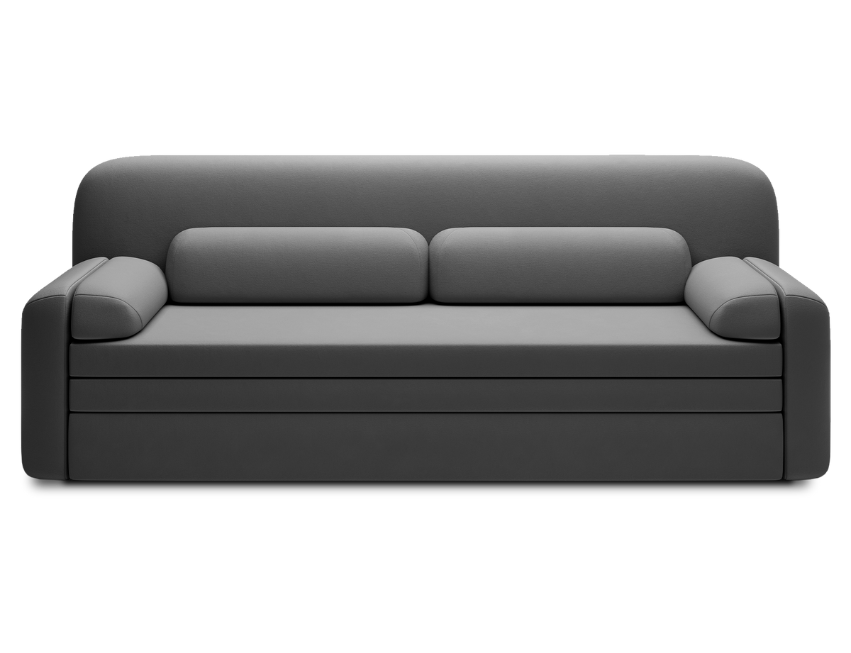 Elioss 3 Seater Storage Sleeper Sofa - Dark Grey