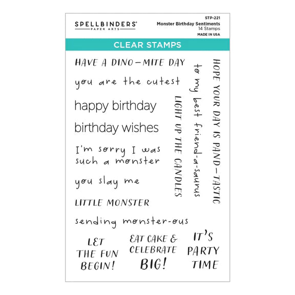 Monster Birthday Die and Clear Stamp Bundle