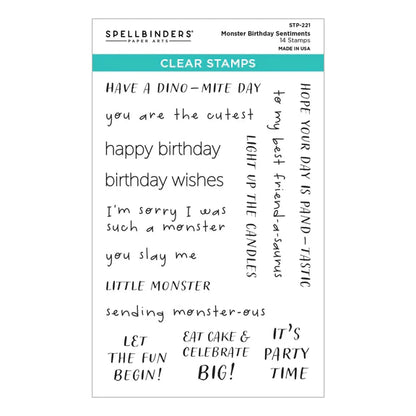Monster Birthday Die and Clear Stamp Bundle