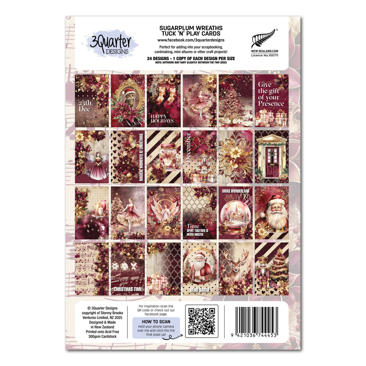 3Quarter Designs Couronne Sucre d'Orge - Cartes Tuck N Play