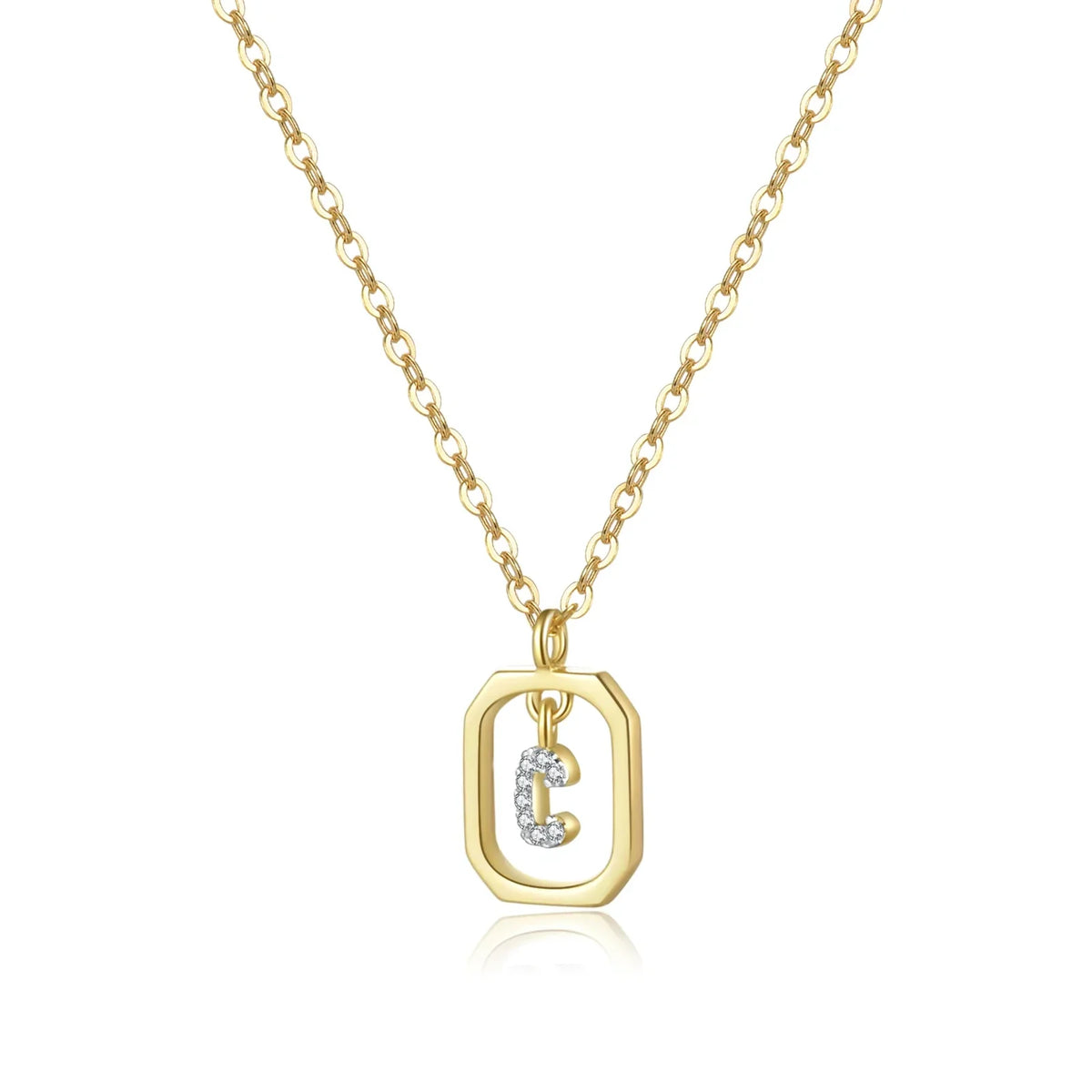 Personalized Initial Necklace in 925 Sterling Silver