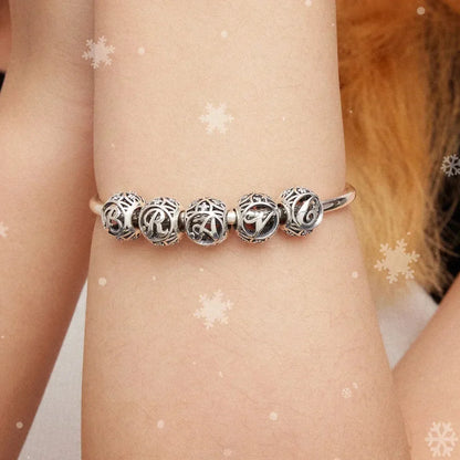 925 Sterling Silver Initial Charm Bead