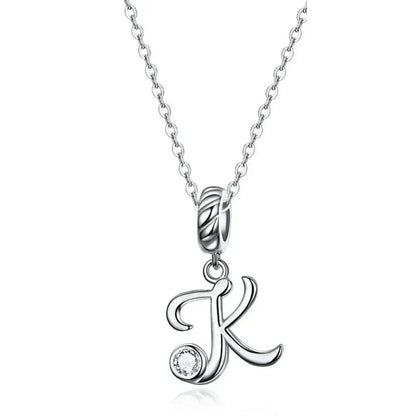 Classic 925 Sterling Silver Initial Necklace