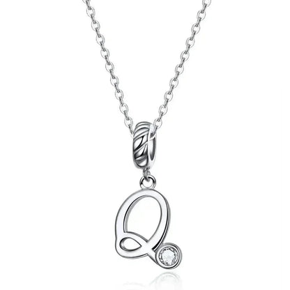 Classic 925 Sterling Silver Initial Necklace