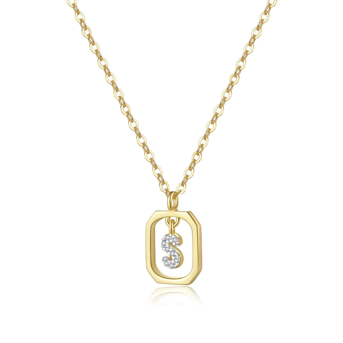 Personalized Initial Necklace in 925 Sterling Silver