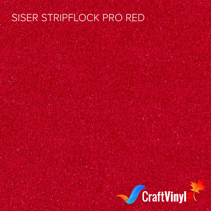 Siser Red StripFlock Pro Heat Transfer Vinyl