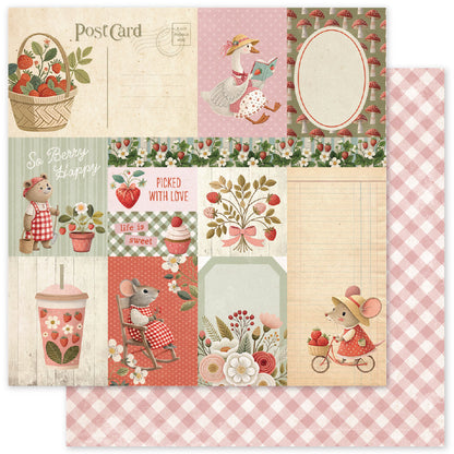 Collection de papiers "Amis Fraises" 6x6 34857