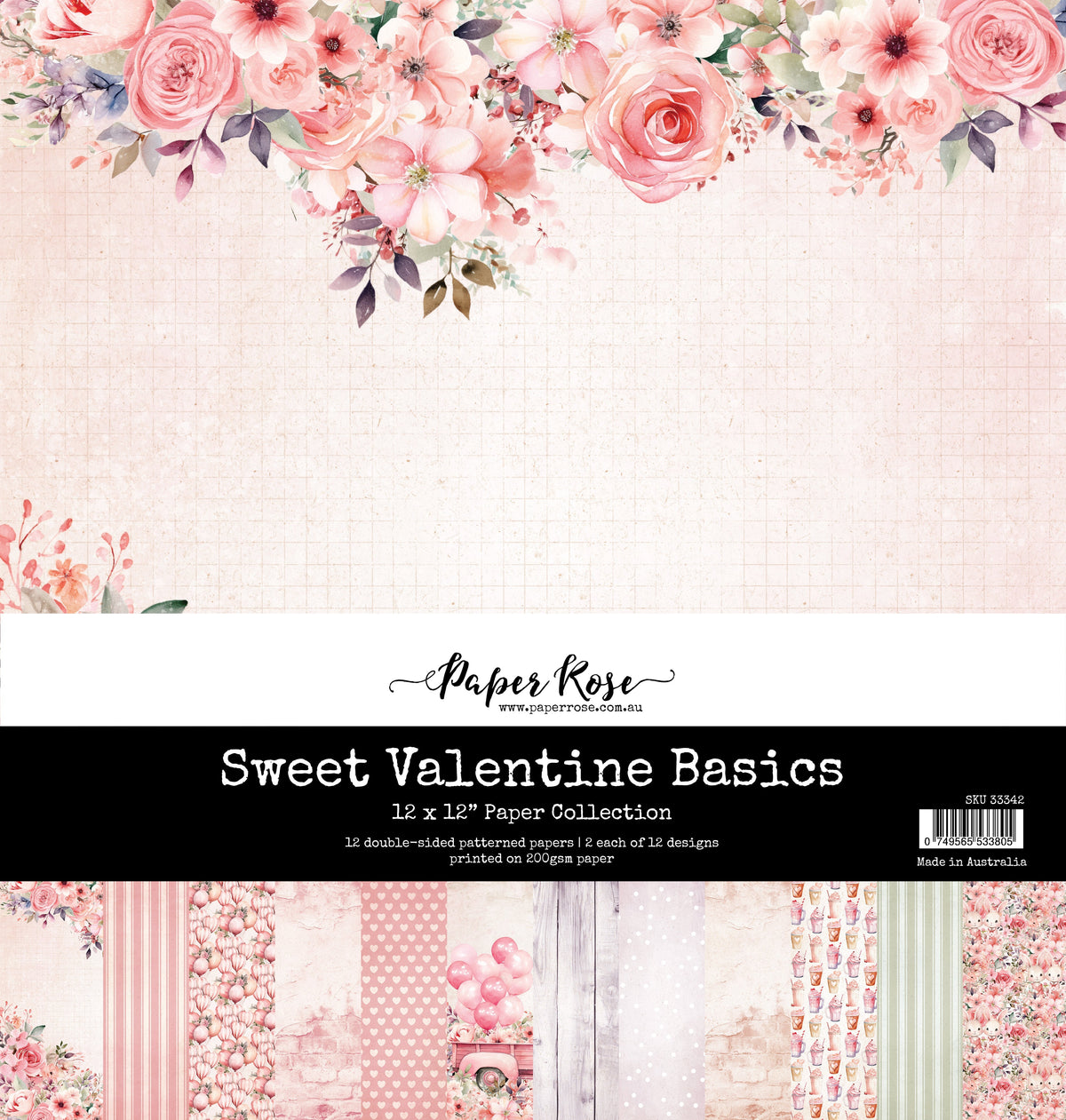 Collection de papiers Sweet Valentine Basics 30x30 cm 33342