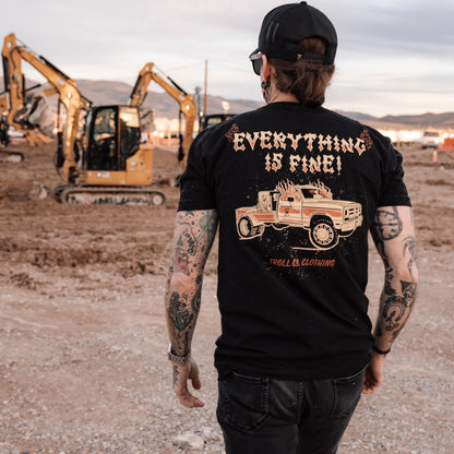 DHCM Men's Everything Is Fine Graphic T-Shirt | Durable Workwear Tee