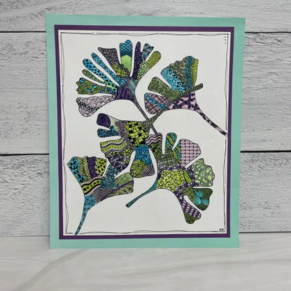 The Crafters Workshop Pochoir 6x6 Feuilles de Ginkgo
