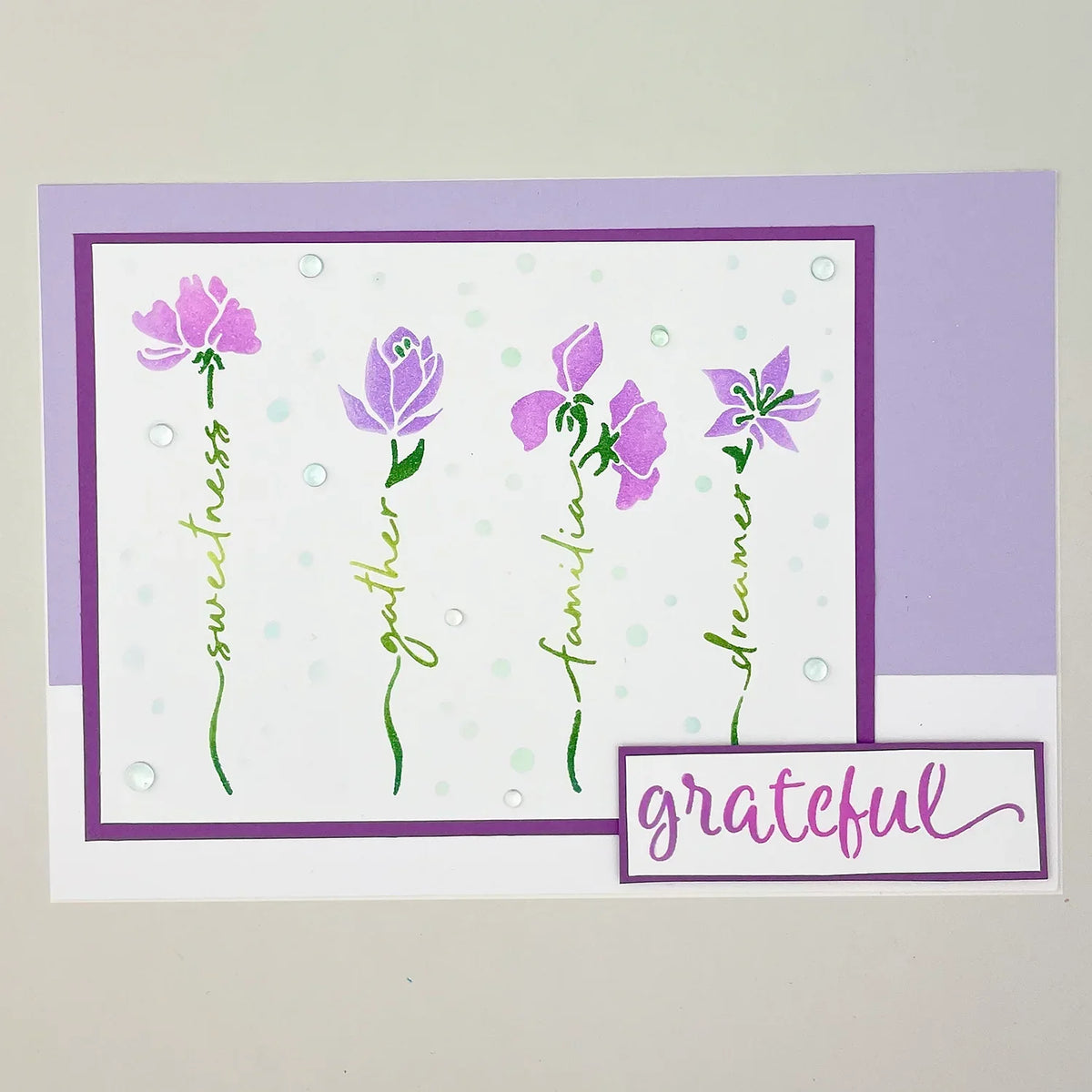 The Crafters Workshop Fleurs mots superposées A2
