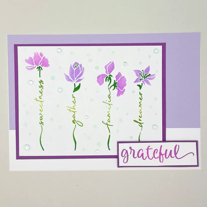 The Crafters Workshop Fleurs mots superposées A2