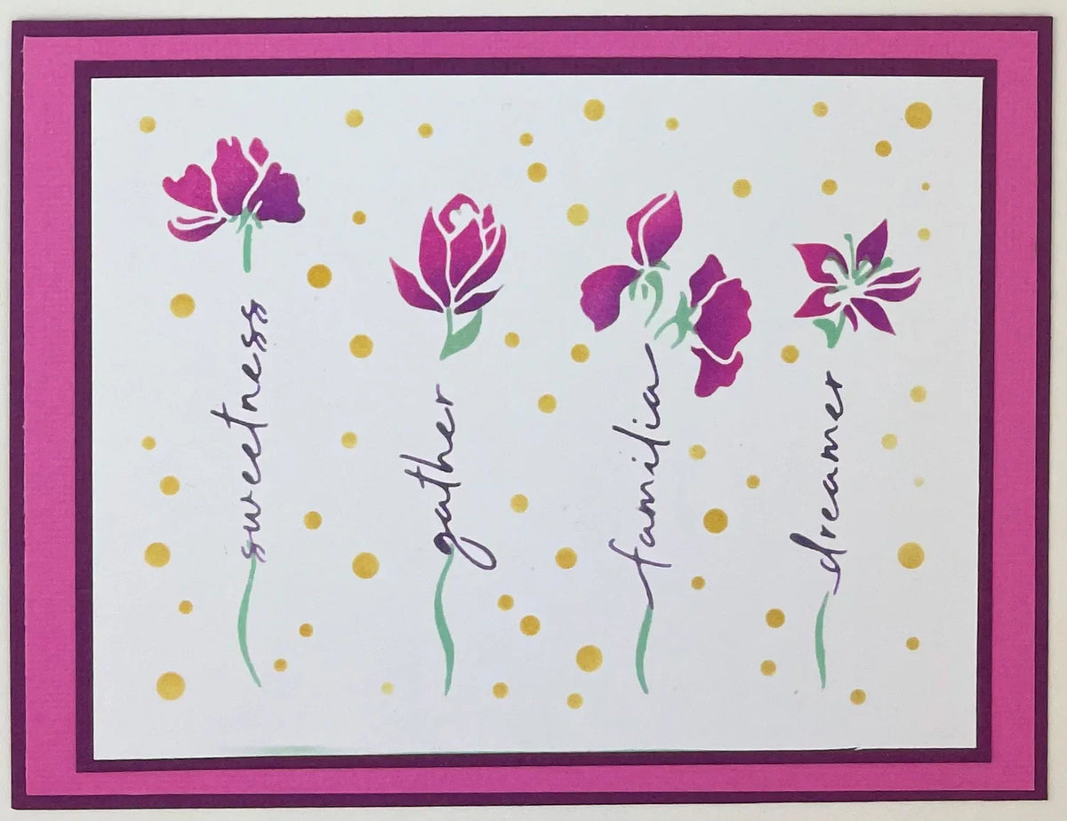 The Crafters Workshop Fleurs mots superposées A2