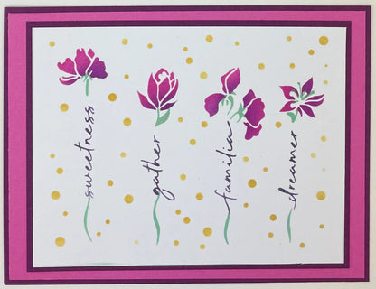 The Crafters Workshop Fleurs mots superposées A2