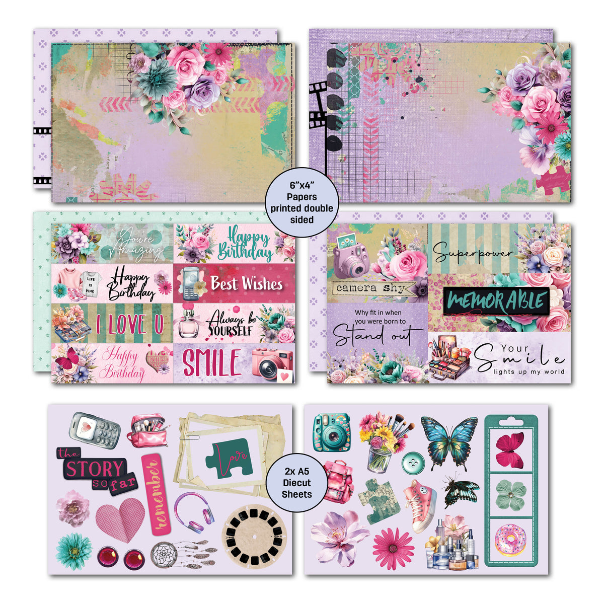 Pack de 6 cartes 10x15 cm Teenage Dream 3Quarter Designs