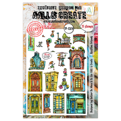 AALL and Create - A5 Stamp Set - Roofline Friends