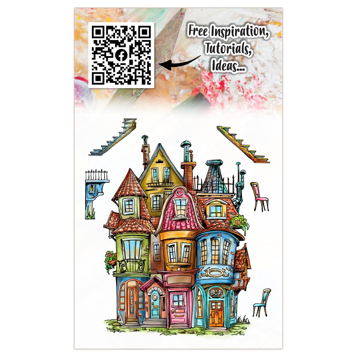 AALL and Create - Set de tampons A6 - Maisons miniatures