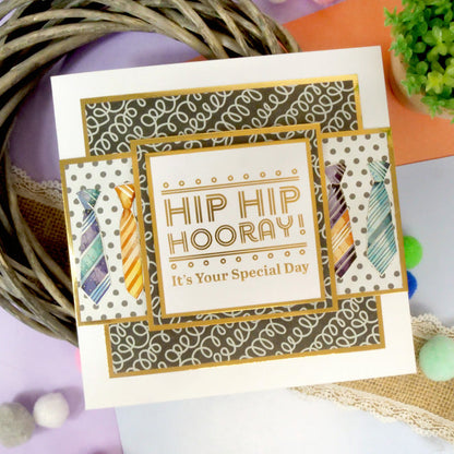 Trim Me! Foiled Insert Pad - Many Happy Returns - Gold
