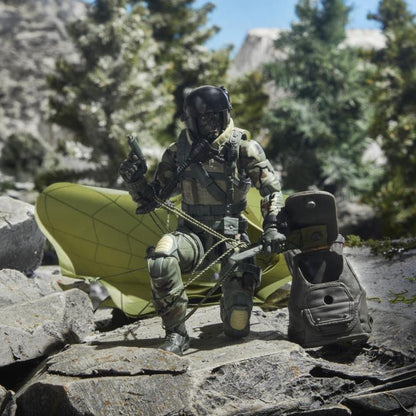 G.I. Joe Classified Series Figurine Pilote d'action 60e anniversaire - HALO - Chute libre à basse altitude - Parachutiste