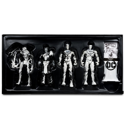 Superman Comics Sketch Edition (Page Punchers: Ghost of Krypton) 7" 4-Pack Gold Label Figure