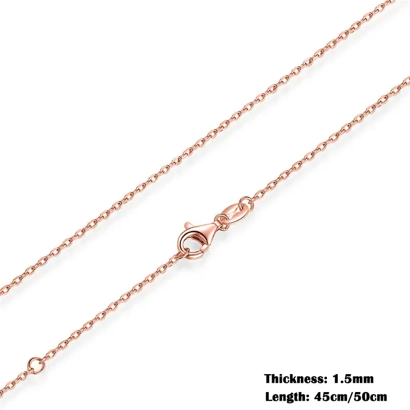 Timeless Elegance: 925 Sterling Silver Adjustable Necklace Chain For Women
