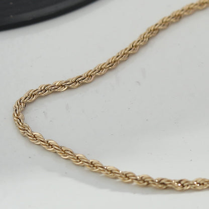 ULYANA: Rope Chain Gold Necklace - 28 Inches