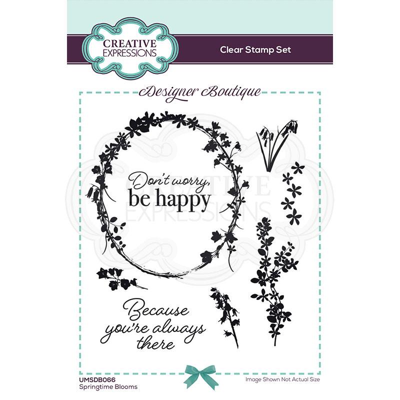 Creative Expressions Designer Boutique Collection Tampons Transparents A6 "Fleurs Printanières"