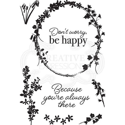 Creative Expressions Designer Boutique Collection Tampons Transparents A6 "Fleurs Printanières"