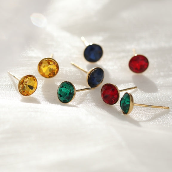 Puces d'oreilles en cristal coloré URSA