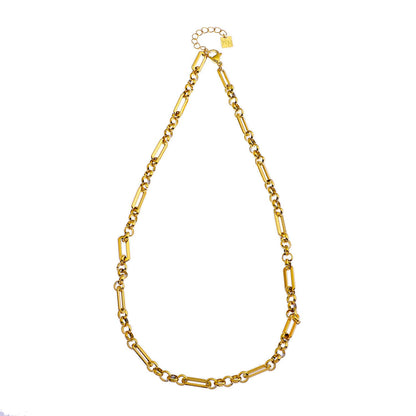 VALENCE Collier multi-maillons et perles à l'allure discrète