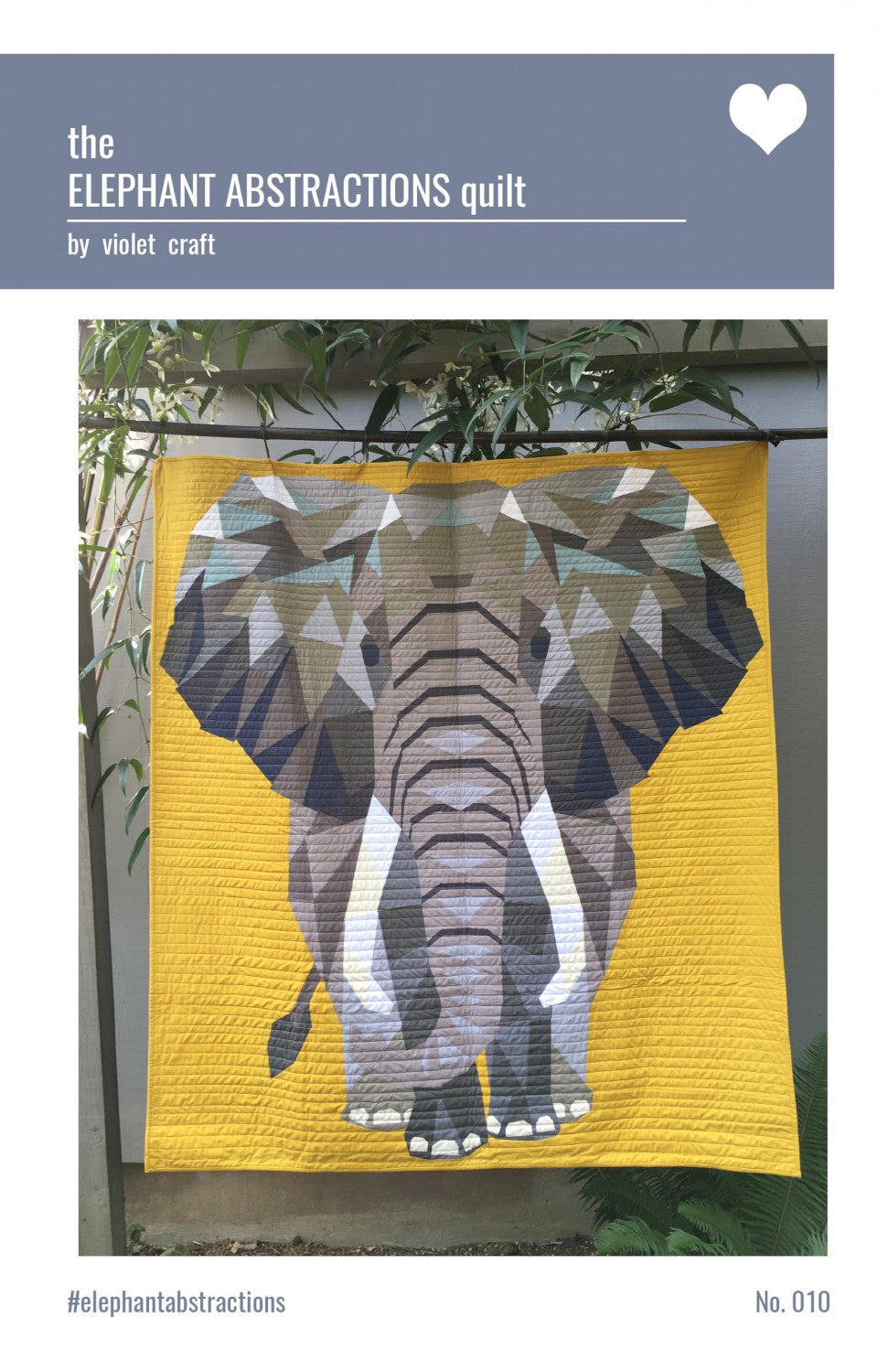 Violet Craft - Elephant Abstractions Quilt - Foundation Paper Piecing Pattern