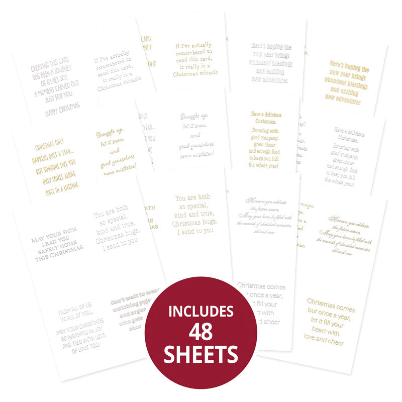 Bloc de papier imprimé Perfect Verses - Noël