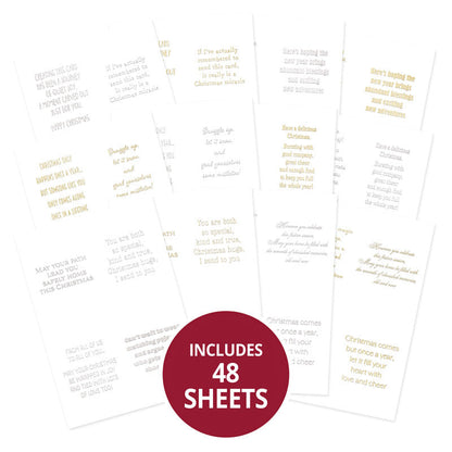 Bloc de papier imprimé Perfect Verses - Noël