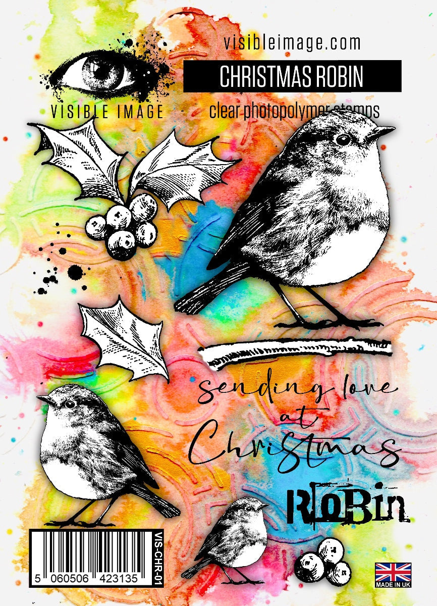 Visible Image Christmas Robin - Set de tampons A6
